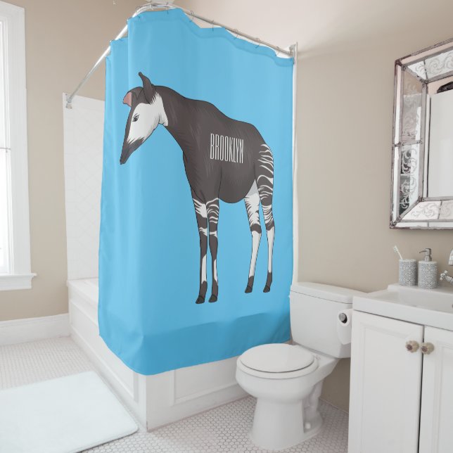 Cortina De Ducha Ilustracion personalizado de Okapi (In situ)