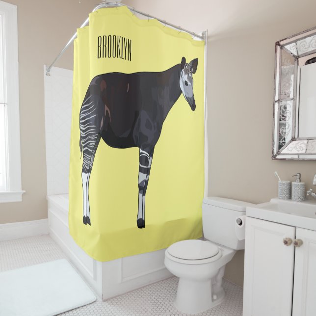 Cortina De Ducha Ilustracion personalizado de Okapi (In situ)