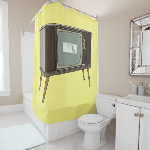 Cortina De Ducha Ilustracion personalizado de televisión