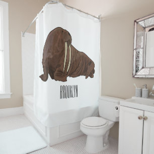 Cortina De Ducha Ilustracion personalizado de Walrus