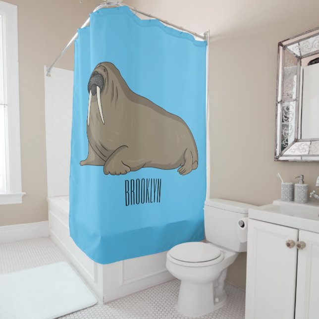 Cortina De Ducha Ilustracion personalizado de Walrus (In situ)