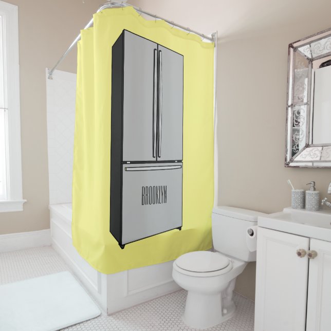 Cortina De Ducha Ilustracion personalizado frigorífico de puerta fr (In situ)