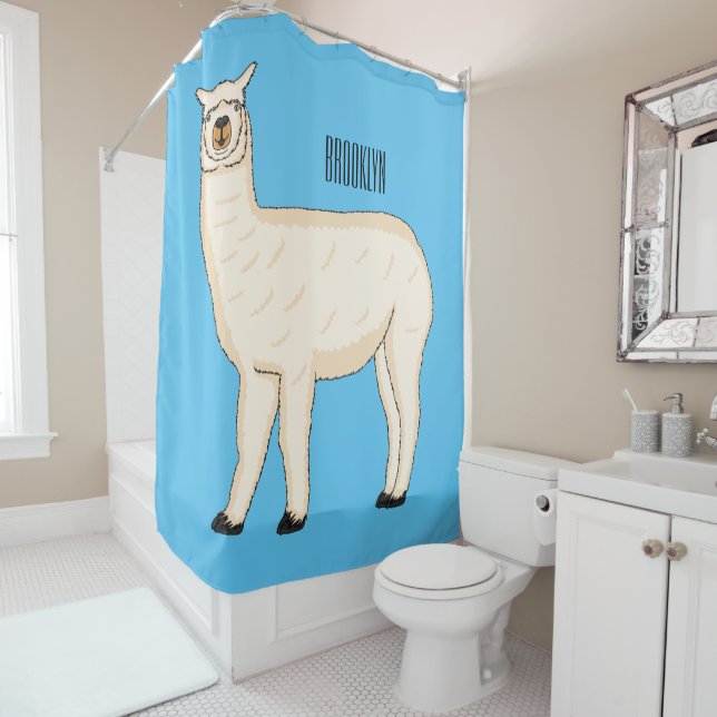 Cortina De Ducha Ilustracion personalizado Llama (In situ)