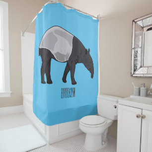 Cortina De Ducha Ilustracion personalizado Tapir