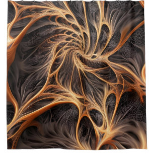 Cortina De Ducha Imagen abstracta - Fractal 3D, arte digital, braun