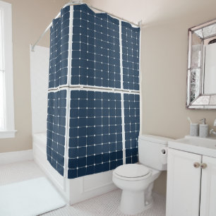Cortina De Ducha Imagen divertida de un panel de energía solar