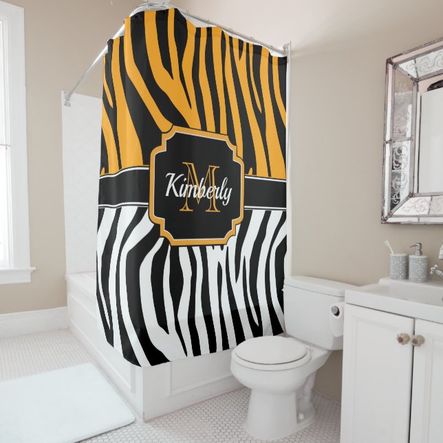 Cortina De Ducha Impresión Cebra Cuta (In situ)