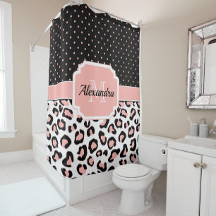Cortina De Ducha Impresión Cute Leopard