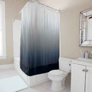 Cortina De Ducha Impresión de tiras de inclinación asimétrica gris 