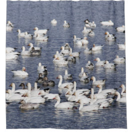 Cortina De Ducha Impresionante bandada de granos de nieve en la pla