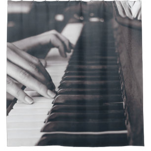 Cortina De Ducha Impresionante diseño de piano