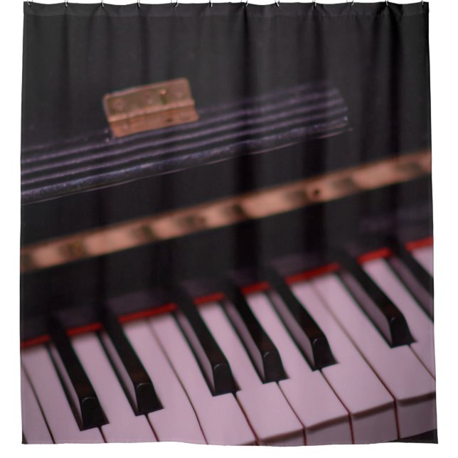 Cortina De Ducha Impresionante diseño de piano (Anverso)