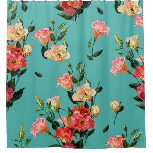 Cortina De Ducha Impresionante estampado floral al estilo victorian
