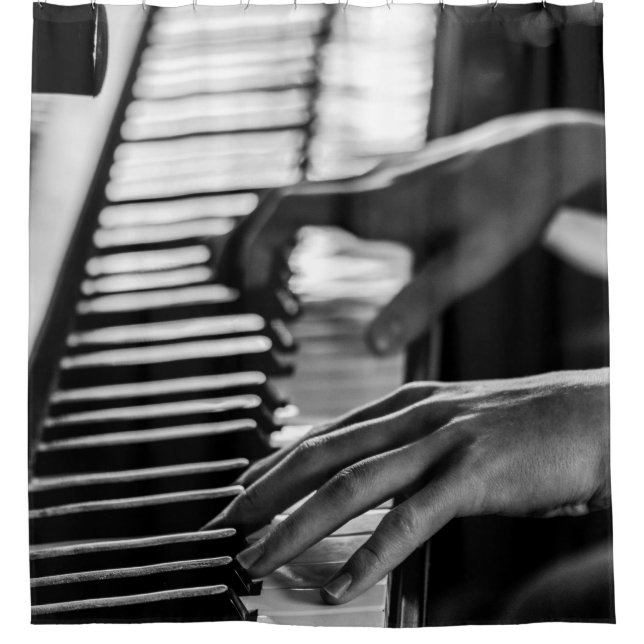 Cortina De Ducha Impresionante piano (Anverso)