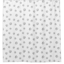 Cortina De Ducha Impresiones de pintura gris plateada