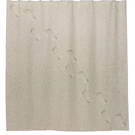 Cortina De Ducha Impresiones descalzos en arena de playa