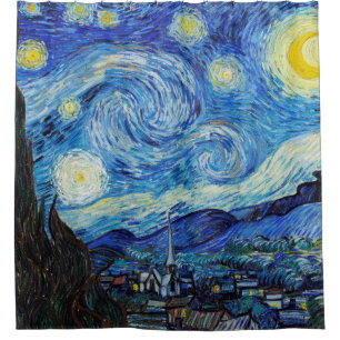 Cortina De Ducha Impresionismo Vincent Van Gogh Starry Starry Night
