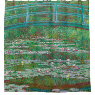 Cortina De Ducha Impresionista de Footbridge Claude Monet