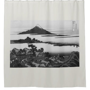 Cortina de ducha IMPRESORA DE WOODBLOCK JAPONÉS