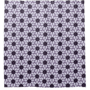 Cortina De Ducha Imprimir en bloque flores de mosaico púrpura