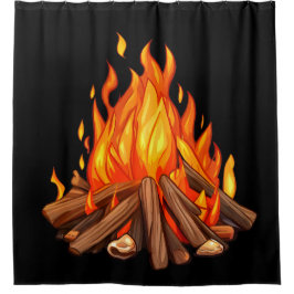 Cortina De Ducha Incendio en un campamento incendiario