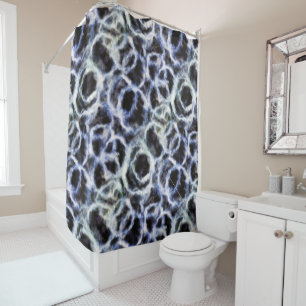 Cortina De Ducha índigo shibori reciclado: