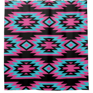 Cortina De Ducha Indio étnico-americano: Motivos aztecos.