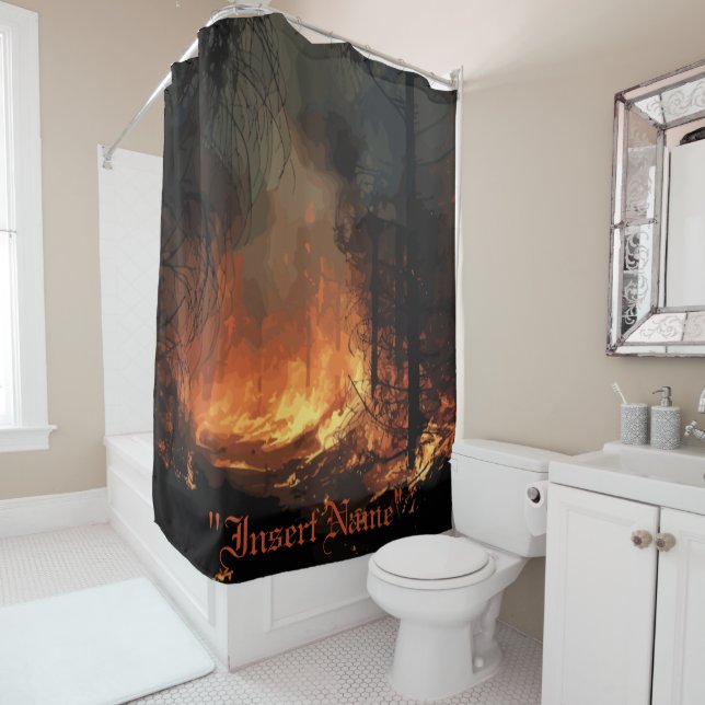 Cortina de ducha Infierno (In situ)