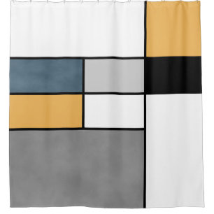 Cortina De Ducha Inspiración mondriana