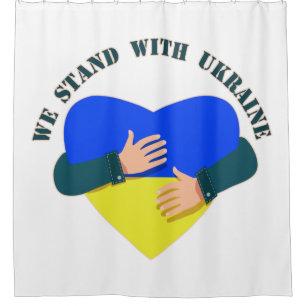 Cortina De Ducha Inspirational message We stand with Ukraine