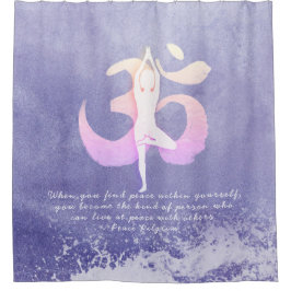 Cortina De Ducha Instructor de Meditación de Muy Peri Cita OM de yo