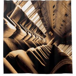 Cortina De Ducha Interior del tren de vapor