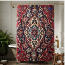 Intricately Woven Persian Rug Red Floral