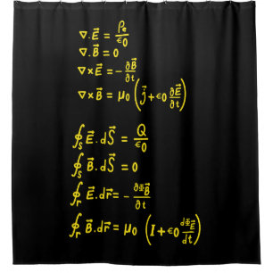 Cortina De Ducha Invitación de Pegatina de Physics Formula Square