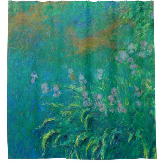 Cortina De Ducha Irises De Claude Monet (Anverso)