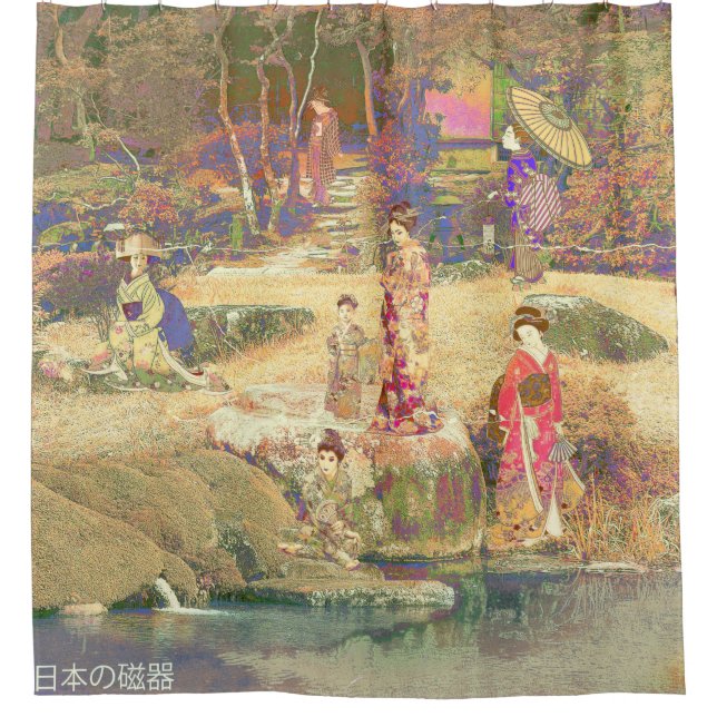 Cortina De Ducha Japanese Garden II / Washed Edition (Anverso)
