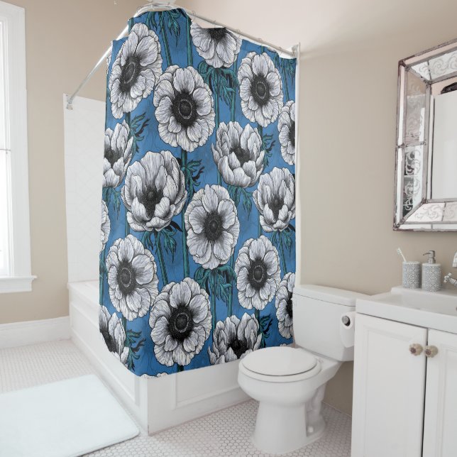 Cortina De Ducha Jardín anémico blanco (In situ)