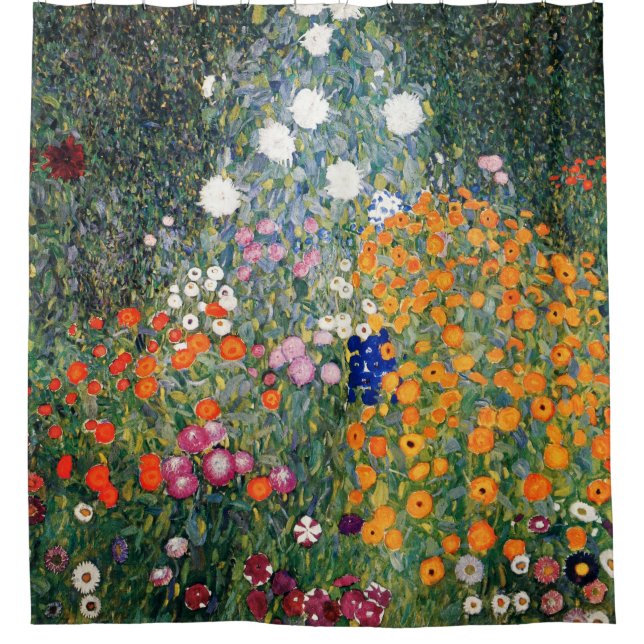 Cortina de ducha Jardín de flores Klimt (Anverso)
