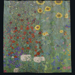Cortina De Ducha Jardín de granja con girasoles por Gustav Klimt<br><div class="desc">Transforme su cuarto de baño en una obra de arte con nuestro impresionante Jardín de Granjas con cortina de ducha de girasoles, con la icónica pintura de Gustav Klimt. Los colores vivos y los detalles intrincados de esta obra maestra le darán un toque de sofisticación y belleza a su rutina...</div>