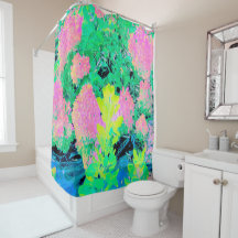 Jardín de hidrangea rosada con oliva amarilla