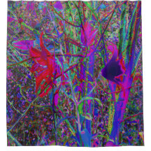 Jardín de Lirios de Colores de Arcoíris Abstracto 