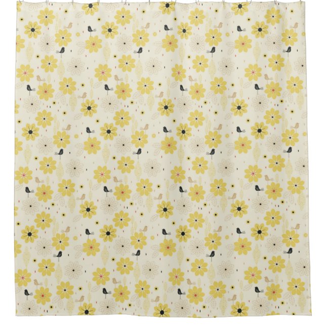 Cortina De Ducha Jardín del pájaro (Anverso)