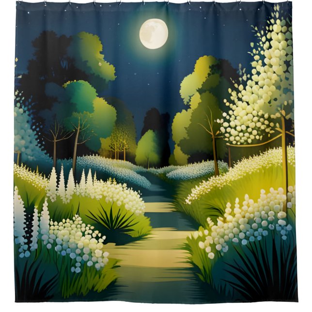 Cortina De Ducha Jardín Mágico de Moonlight (Anverso)