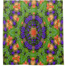 Cortina De Ducha Jardín Mandala....