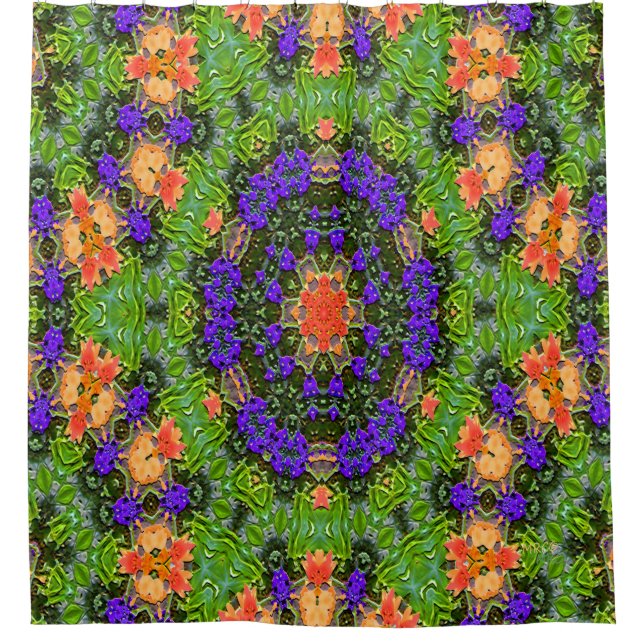 Cortina De Ducha Jardín Mandala.... (Anverso)