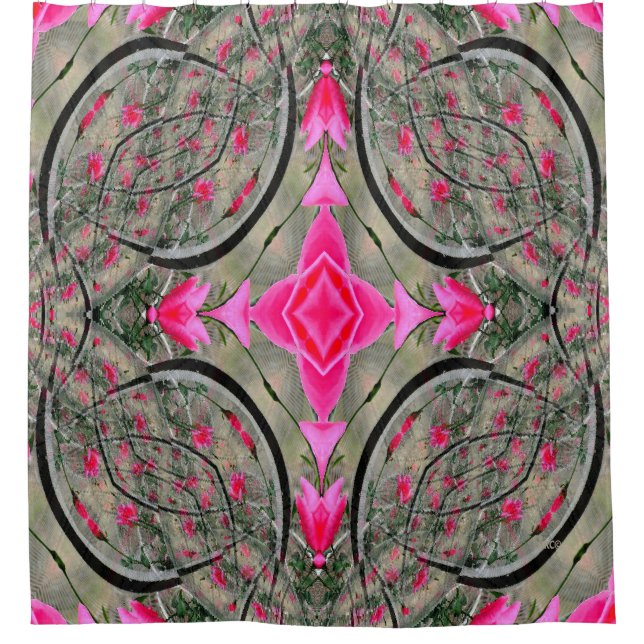 Cortina De Ducha Jardín Rosa... (Anverso)