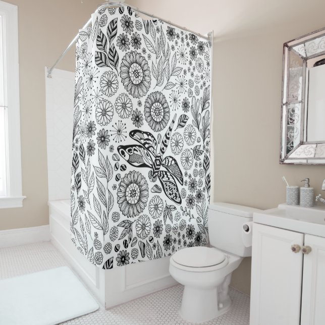 Cortina De Ducha Jardines de dragón (In situ)