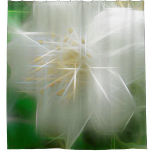 Cortina De Ducha Jazmín blanco brillante