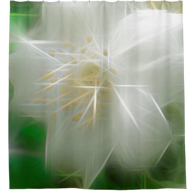 Cortina De Ducha Jazmín blanco brillante (Anverso)