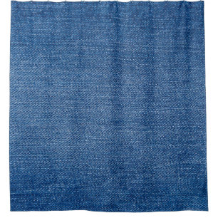 Cortina De Ducha Jeans de denim azul